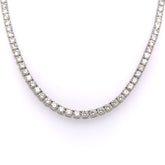 12.50 CT. - 35.00 CT. 14 Pointer Diamond Four Prong Tennis Chain in Gold - White Carat - USA & Canada